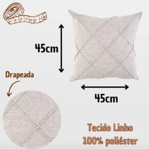 4 Capa De Almofada Linho Couro Moderna Sofisticada Decoração Caramelo - Imagem 7