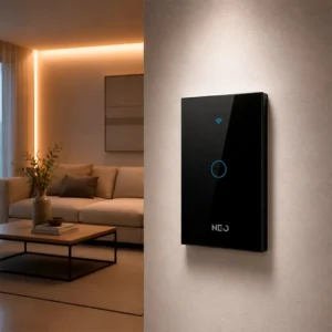 Interruptor Smart Inteligente Wi-fi 2.4 GHz Alexa google 1 Botão 4x2 Bivolt Preto Cod: 291990365 Neo Avant - Imagem 3