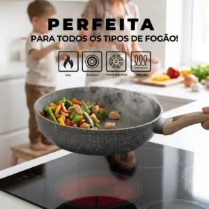 Panela Frigideira Antiaderente Cerâmica Dinda Home Indução Gás Elétrico Linha Premium - Imagem 5