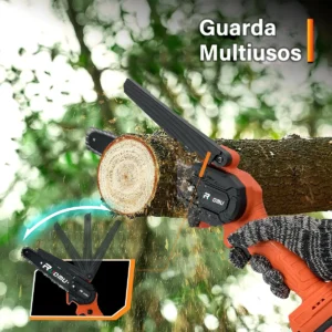 Mini Motoserra Elétrica Portátil 6 Pol Duas Baterias 700w - Imagem 7