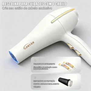 Secador De Cabelo Profissional Íon 1200w Com Concentrador - Imagem 7