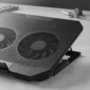 Suporte Notebook Dgx Base Mesa Led Refrigerada Ventilação 2 Cooler Silenciosa Cor Preto Led Azul - Imagem 8