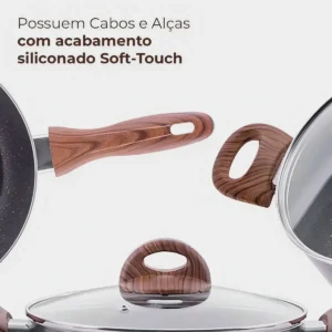 Jogo De Panelas Brinox Antiaderente Ceramic Indução 5 Peças - Imagem 4