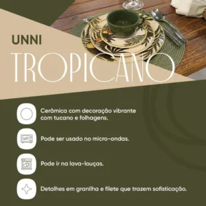 Jogo De 6 Xícaras G 200 Ml Com Pires Oxford Unni Tropicano - Imagem 7