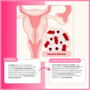 Imunofem Gummy Probiótico 40bi Feminino Ph Íntimo Saúdável - Imagem 5
