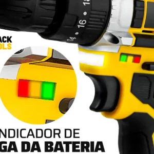 Parafusadeira E Furadeira Impacto The Black Tools Tb-21pw 3/8 Cor Amarelo Frequência 50/60 Hz - Imagem 8