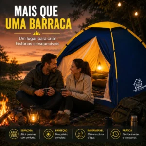 Barraca Para Até 4 Pessoas Camping Iglu Home Utilidades - Imagem 8