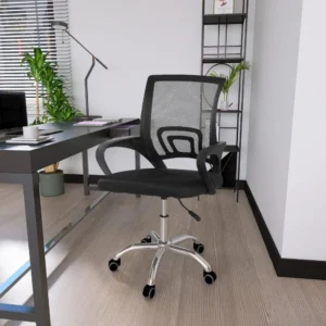 Cadeira Secretária Office Base Giratória Cor Preta - Imagem 2