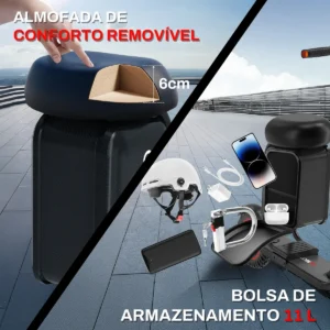 Oimotoo Patinete Elétrico 500w Com 10in Inflar Pneu +assento - Imagem 4