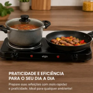 Fogão Cooktop Elétrico Elgin 2 Bocas 2000w Preto - Imagem 5