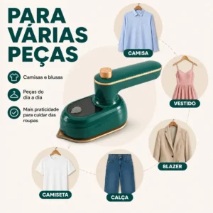 Mini Ferro De Passar Roupa A Vapor Portátil Bivolt Viagem - Imagem 8