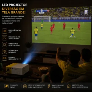 Mini Projetor Full Hd Yg-300 Led Portátil 600 Lumens Usb - Imagem 8