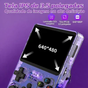 Console Portátil Retro R36s Tela Ips 3.5 3000mah - Imagem 2