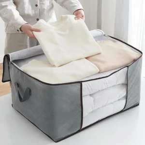 Kit 2 Saco Organizador De Roupas E Edredom Caixa Closet - Imagem 6