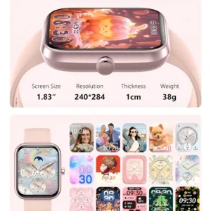 Relógio Smartwatch Feminino 1.83 Rosa Saúde E Notificações - Imagem 4