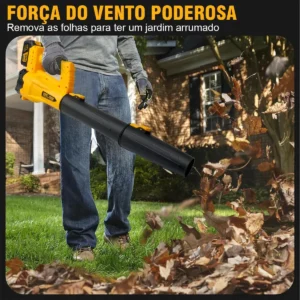 Soprador De Folhas Elétrico Profissional Turbo Super Potente 60000rpm RPM Bateria Bivolt Sem Fio - Mestri M136 - Imagem 6