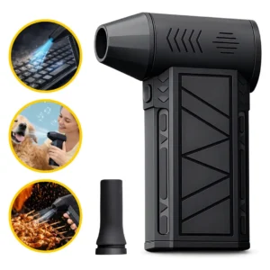 Mini Ventilador Soprador Ar Turbo 130000RPM Sem Fio Recarregável USB 3 Níveis Jato Forte Portátil Multiuso Limpeza Teclado Carro Acende Churrasqueira Simake - Imagem 1