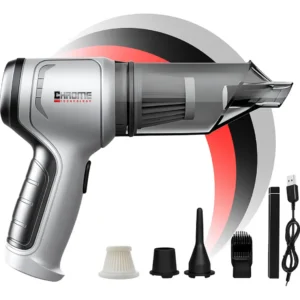 Mini Aspirador De Pó Portátil Recarregável Soprador Usb Automotivo 3em1 Sem Fio Premium Vácuo Limpeza Carro Multifuncional Casa Chrome Technology - Imagem 1