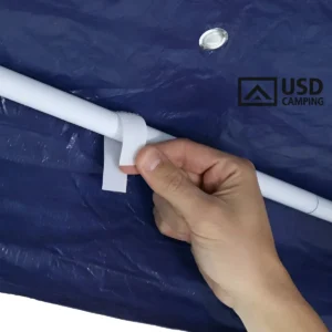 Tenda Gazebo Azul Polietileno 3x3 Metros Desmontável Camping Praia Pésca Usd - Imagem 5