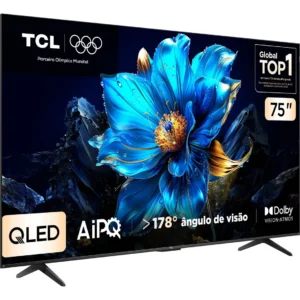 Smart TV TCL 75 Polegadas QLED 4K P7K WiFi Bluetooth Google TV HDR10+ Dolby Atmos Dolby Vision 75P7K - Imagem 1