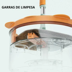 Mop 2 Águas Premium Separação Água Limpa E Suja Cabo 1,6 Mts Verde Com Laranja - Imagem 4