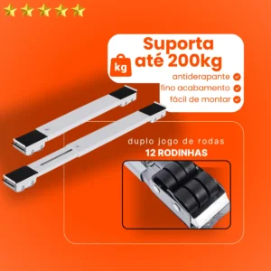 Suporte Base Rodinhas Ajustável Para Móveis Eletrodomésticos - Imagem 8