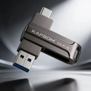 Pen Drive 16gb Otg Tipo C Usb 3.0 Metálico Alta Velocidade Chumbo Kapbom - Imagem 1