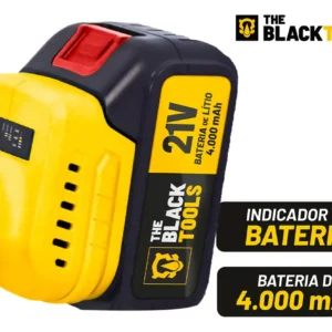 Esmerilhadeira Lixadeira Angular Sem Fio Com 2 Baterias 21v 4000mah 4.1/2 125mm Maleta Tca21bt The Black Tools - Imagem 7
