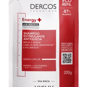 Shampoo Antiqueda Estimulante com Aminexil, Dercos Energy+ Vichy, 200g - Imagem 1