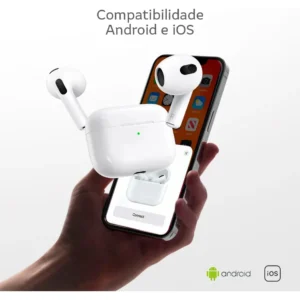 Fone Ouvido Bluetooth 5.4 Sem Fio Estojo De Carregamento Anti Ruido A Prova Dagua Compatível Com Ios Samsung Galaxy Android Tws Wireless Air Premium Microfone Touch Marca Pro Phone See - Imagem 7