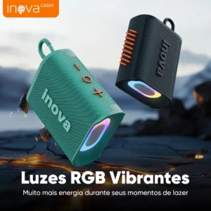 Mini Caixa De Som Portatil , Inova Caixa de Som pequena com Radio FM E RGB, caixinha som bluetooth À Prova D'água IP67, Caixa De Som Potente Para Moto Bike, Bateria 15h, TWS Som Estéreo Grave - Imagem 8