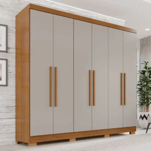 Guarda-roupa Casal 6 Portas 2 Gavetas França Wt - Imagem 1