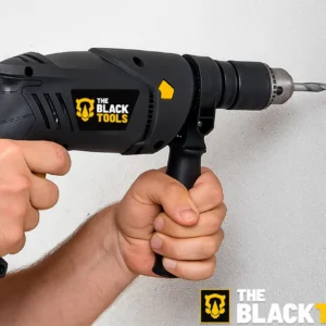 Furadeira De Impacto 13mm 750w Profissional Com Kit Brocas Buchas E Bits 300 Peças The Black Tools - Imagem 8