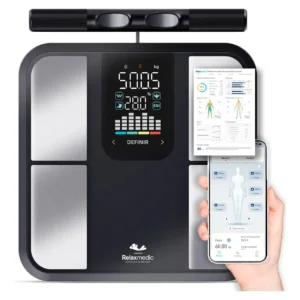 Balança De Bioimpedância 8 Sensores Relaxmedic Digital Preto - Imagem 1