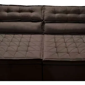 Sofá 3 Lugares Cama Inbox Belém Retrátil/reclinável Caf - Imagem 2