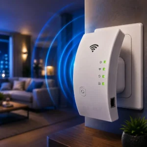 Repetidor De Sinal Wifi Roteador Wireless Amplificador Potente Sem Fio Turbo Cor Branco 1800mbps Longo Alcance Internet Porta Ethernet - Davely - Imagem 3