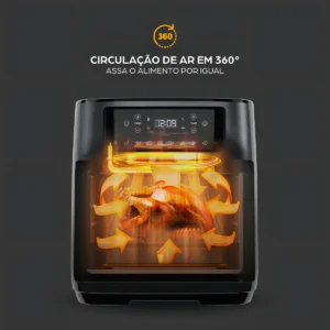 Fritadeira Elétrica Wap Air Fryer Oven Digital Black Inox 12 Litros com Revestimento Antiaderente - Imagem 8