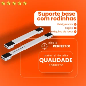 Suporte Base Rodinhas Ajustável Para Móveis Eletrodomésticos - Imagem 3