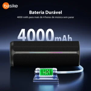 Caixa de Som Bluetooth Basike 30W com Luzes LED e Autonomia de 10 Horas - Imagem 7