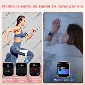 Relógio Smartwatch Inteligente Chamadas Bluetooth 3 Pulseira - Imagem 3