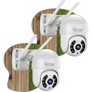 Kit 2 Câmera Segurança Ip Interna Externa Wifi iCSee Infravermelho Prova D’Água - HW - Imagem 1