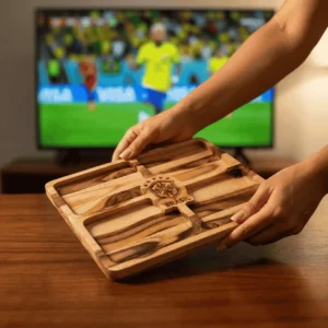 Tábua Petisqueira Teca 35x28 Brasil Times Copa Do Mundo - Imagem 2