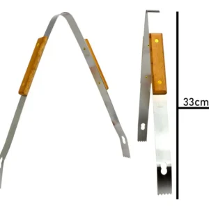 Kit Churrasco Inox Faca/garfo/pegador/espatula/amolador - Imagem 5