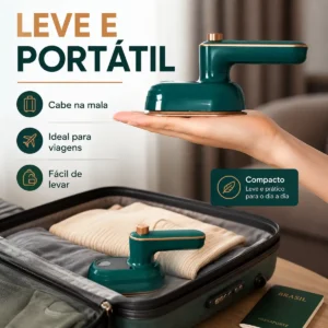 Mini Ferro De Passar Roupa A Vapor Portátil Bivolt Viagem - Imagem 5