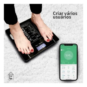 Usb Balança Digital Corporal Bioimpedância, Aplicativo Fitne - Imagem 7