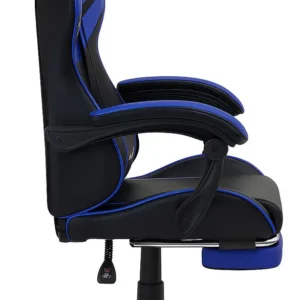 Cadeira Gamer Profissional Reclinável Apoio De Pés X-ray Cor Azul Material do estofamento Couro sintético - Imagem 5