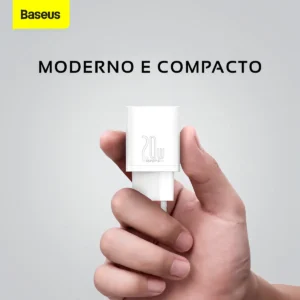 Baseus Carregador De Parede Turbo 20w Tipo-c + Cabo iPhone - Imagem 3