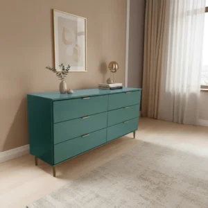 Cômoda Ditália 6 Gavetas Dm-243 Verde Oliva Cozy - Imagem 1