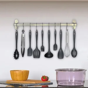Lumai Kit de Utensilios de Cozinha de Silicone Maciço Miami Premium - Conjunto com 10 Peças Livre de BPA - Jogo com Espatulas Pegador Conchas Colheres Batedor de Ovos - Tamanho Grande e Pegada Firme - Imagem 6
