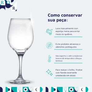 Jogo de Taças para Vinho Ruvolo de Vidro, 490 mL – Kit com 12 Peças - Imagem 6